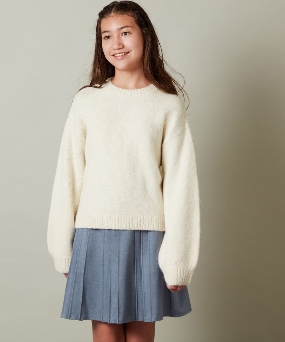 KJFLS63029 a.v.v KIDS(アー・ヴェ・ヴェ) [100-130]ショート丈ふわもちニット ラベンダー