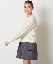 KJFLS64029 a.v.v KIDS(アー・ヴェ・ヴェ) [100-130]モノグラムロゴニット ラベンダー