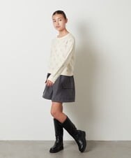 KJFLS64029 a.v.v KIDS(アー・ヴェ・ヴェ) [100-130]モノグラムロゴニット ラベンダー