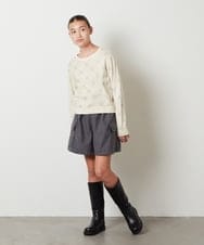 KJFLS64029 a.v.v KIDS(アー・ヴェ・ヴェ) [100-130]モノグラムロゴニット ラベンダー