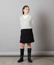 KJFLS70039 a.v.v KIDS(アー・ヴェ・ヴェ) [150-160]【2点セット】シャギーニットベストセット ピンク