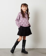 KJFLT64034 a.v.v KIDS(アー・ヴェ・ヴェ) [140-150]モノグラムロゴニット アイボリー