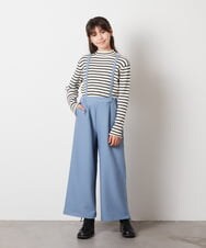 KJFLW62024 a.v.v KIDS(アー・ヴェ・ヴェ) [140-150]ハイネックリブニット ライトグレー