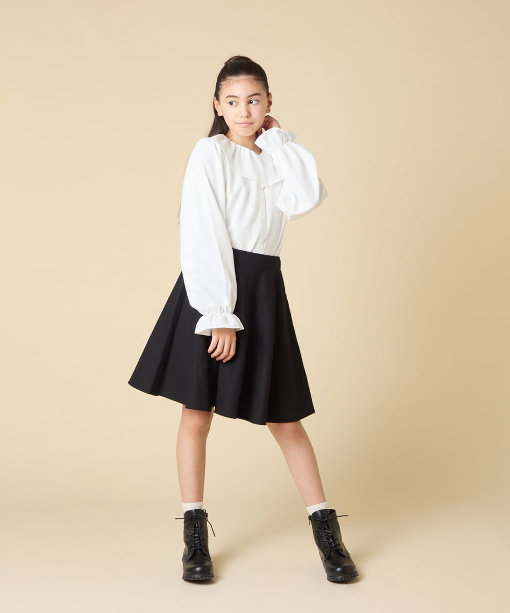 KJHAD40034 a.v.v KIDS(アー・ヴェ・ヴェ) [120-160]アソートフレアスカート ネイビー