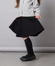 KJHAG02039 a.v.v KIDS(アー・ヴェ・ヴェ) [120-160]【洗える】モノトーンフレアスカート ブラック
