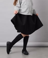 KJHAG02039 a.v.v KIDS(アー・ヴェ・ヴェ) [120-160]【洗える】モノトーンフレアスカート ブラック