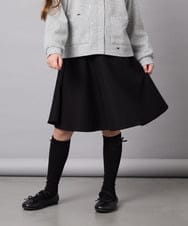 KJHAG02039 a.v.v KIDS(アー・ヴェ・ヴェ) [120-160]【洗える】モノトーンフレアスカート ブラック
