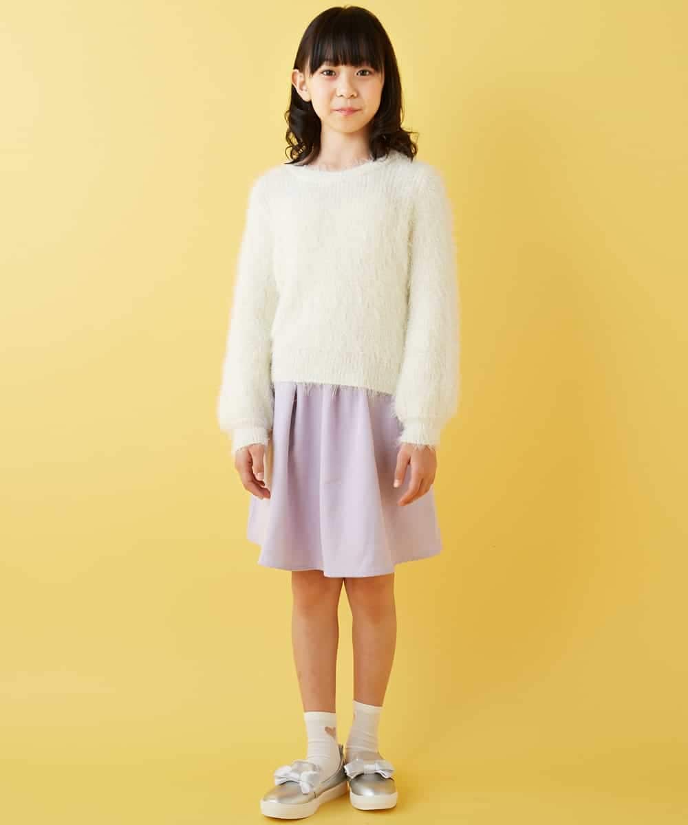 KJHAH10024 a.v.v KIDS(アー・ヴェ・ヴェ) [140-150]ポケット付きフレアスカート イエロー