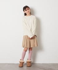 KJHBA01029 a.v.v KIDS(アー・ヴェ・ヴェ) [100-130]サイドレースアップスカート ラベンダー