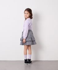 KJHED80039 a.v.v KIDS(アー・ヴェ・ヴェ) [110-150]ギンガムフリルスカート ブラック