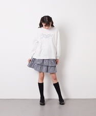 KJHED80039 a.v.v KIDS(アー・ヴェ・ヴェ) [110-150]ギンガムフリルスカート ブラック