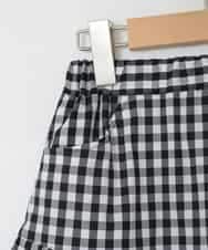 KJHED80039 a.v.v KIDS(アー・ヴェ・ヴェ) [110-150]ギンガムフリルスカート ブラック