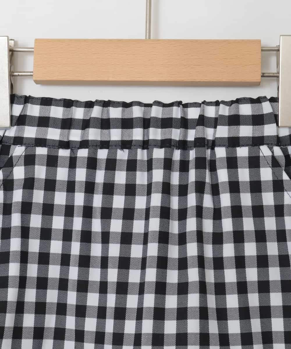 KJHED80039 a.v.v KIDS(アー・ヴェ・ヴェ) [110-150]ギンガムフリルスカート ブラック