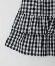 KJHED80039 a.v.v KIDS(アー・ヴェ・ヴェ) [110-150]ギンガムフリルスカート ブラック