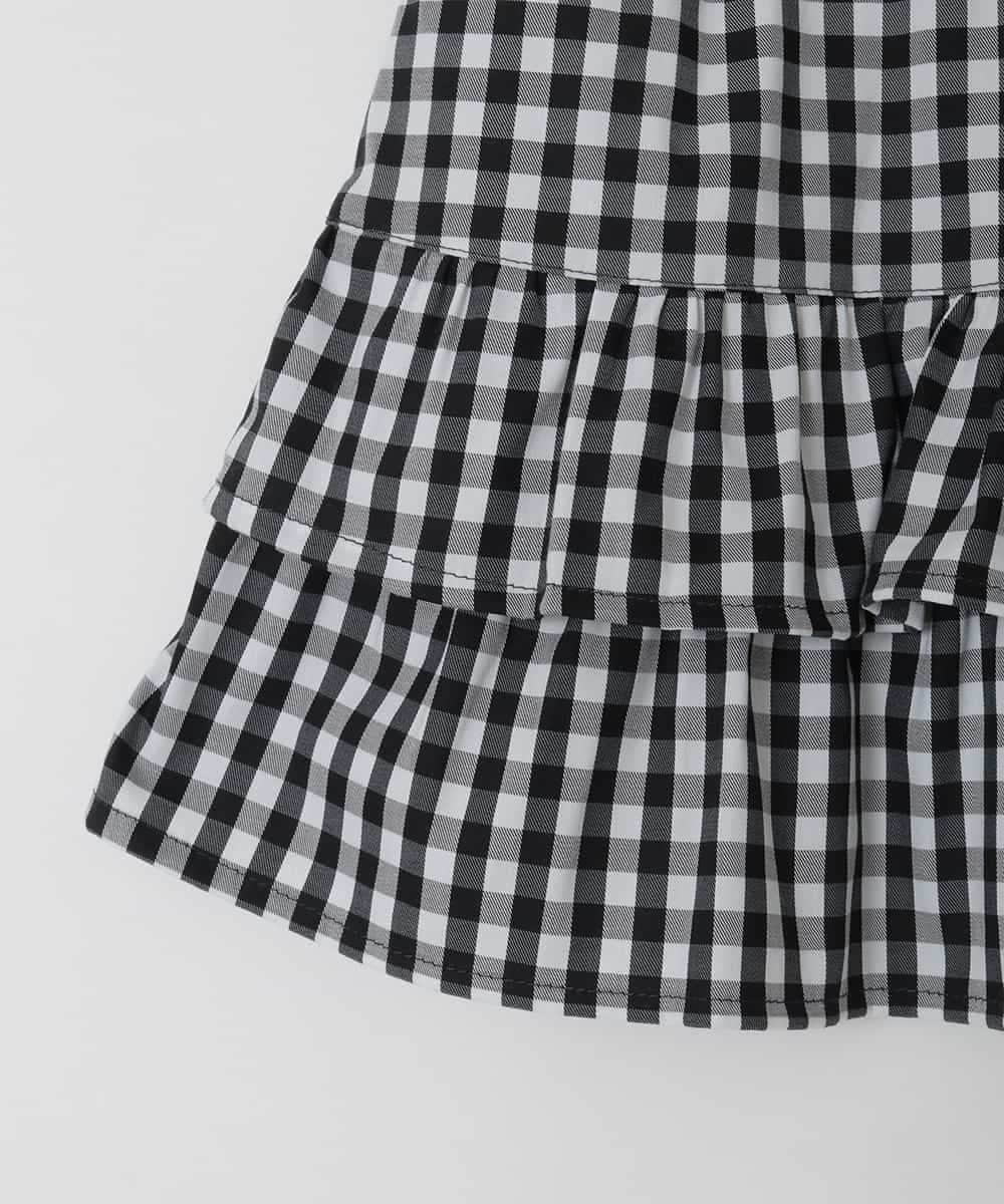 110-150]ギンガムフリルスカート(ショート・ミニ丈スカート) | a.v.v