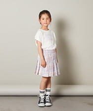 KJHES30034 a.v.v KIDS(アー・ヴェ・ヴェ) [100-130]インナーパンツ付きプリーツスカート ピンク