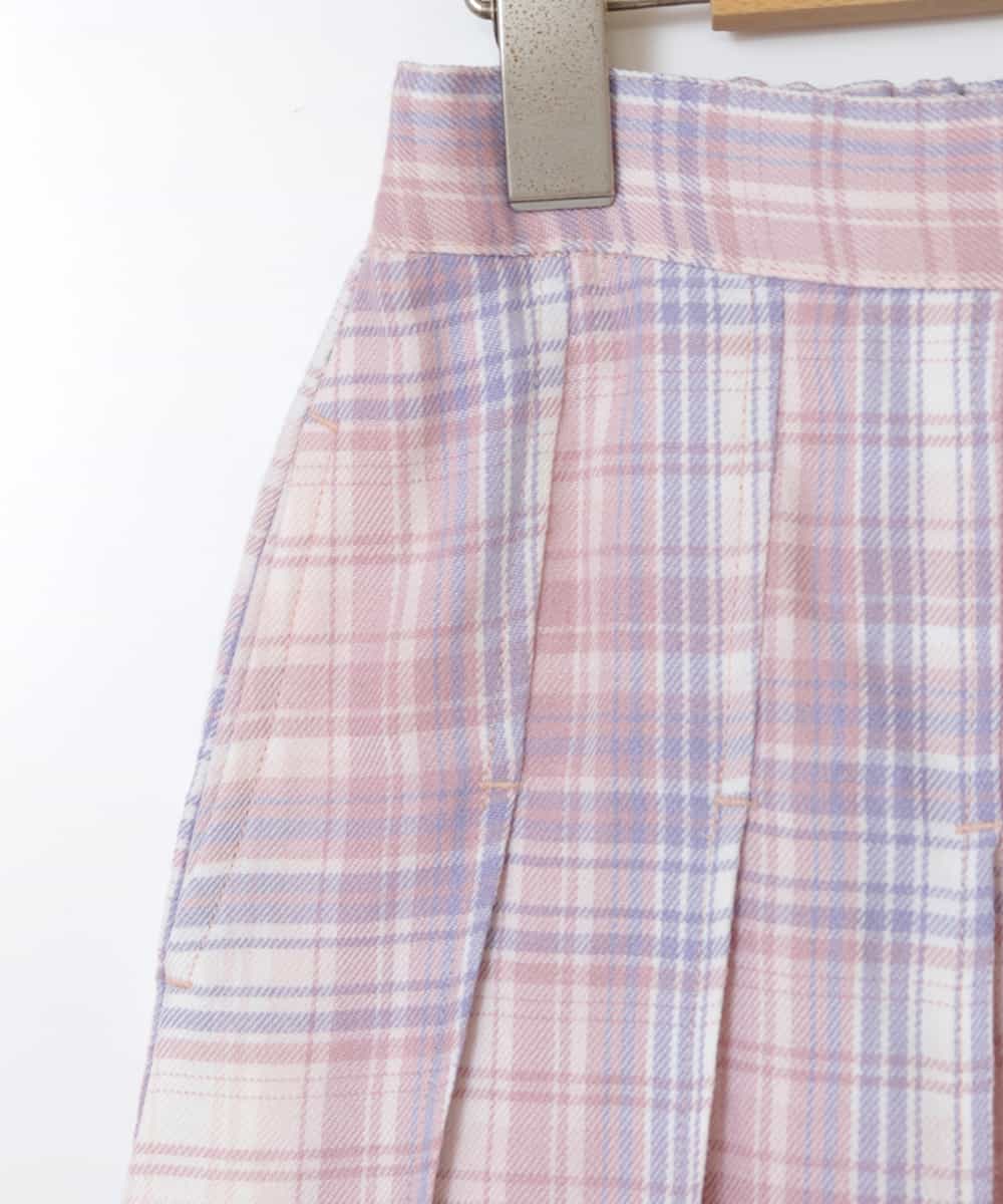 KJHES30034 a.v.v KIDS(アー・ヴェ・ヴェ) [100-130]インナーパンツ付きプリーツスカート ピンク