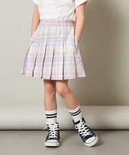 KJHEU30044 a.v.v KIDS(アー・ヴェ・ヴェ) [160]インナーパンツ付きプリーツスカート ブラック