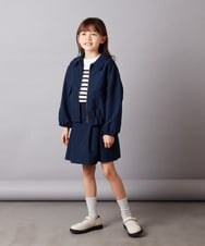 KJHEV30029 a.v.v KIDS(アー・ヴェ・ヴェ) [100-130]【セットアップ対応】ハイウエストタックスカート ネイビー