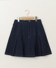 KJHFA23034 a.v.v KIDS(アー・ヴェ・ヴェ) [120-130]インパン付きタックプリーツスカート ブルー