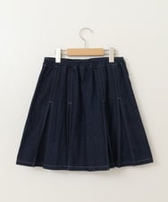 KJHFA23034 a.v.v KIDS(アー・ヴェ・ヴェ) [120-130]インパン付きタックプリーツスカート ブルー