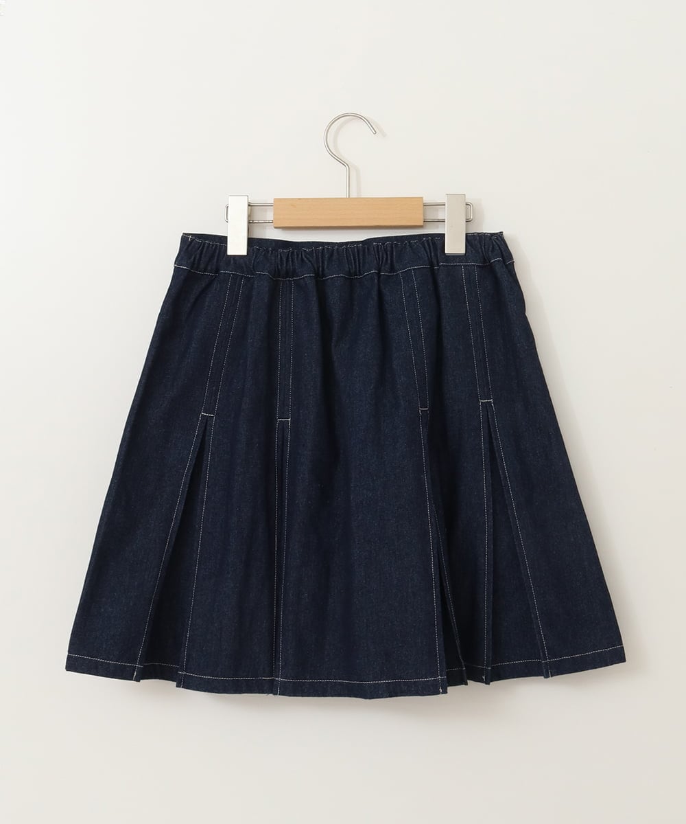 KJHFA23034 a.v.v KIDS(アー・ヴェ・ヴェ) [120-130]インパン付きタックプリーツスカート ブルー