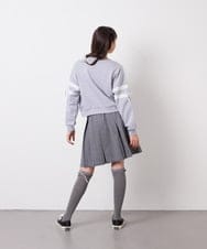 KJHFD30039 a.v.v KIDS(アー・ヴェ・ヴェ) [120-160]ビジューデニムプリーツスカート ライトグレー