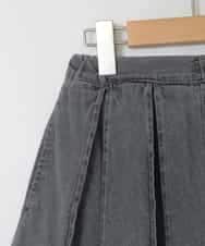 KJHFD30039 a.v.v KIDS(アー・ヴェ・ヴェ) [120-160]ビジューデニムプリーツスカート ライトグレー