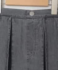 KJHFD30039 a.v.v KIDS(アー・ヴェ・ヴェ) [120-160]ビジューデニムプリーツスカート ライトグレー