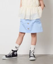 KJHGB02039 a.v.v KIDS(アー・ヴェ・ヴェ) [140-150]ベイカーポケットスカート ベージュ