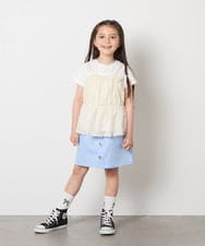 KJHGB02039 a.v.v KIDS(アー・ヴェ・ヴェ) [140-150]ベイカーポケットスカート ベージュ