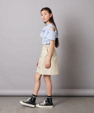 KJHGC02044 a.v.v KIDS(アー・ヴェ・ヴェ) [160]ベイカーポケットスカート ベージュ