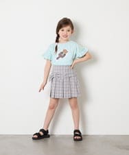 KJHGD55039 a.v.v KIDS(アー・ヴェ・ヴェ) [120-160]リボンプリーツスカート ライトグレー