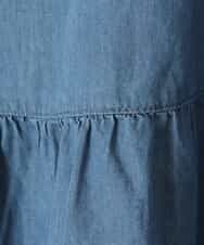 KJHGD60034 a.v.v KIDS(アー・ヴェ・ヴェ) [100-130]サッシュリボン付フリルラップ風スカート[WEB限定サイズ] ブルー