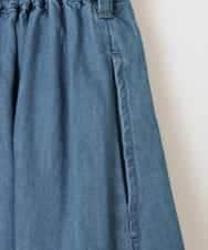 KJHGD60034 a.v.v KIDS(アー・ヴェ・ヴェ) [100-130]サッシュリボン付フリルラップ風スカート[WEB限定サイズ] ブルー