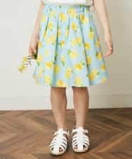 KJHGP01019 a.v.v KIDS(アー・ヴェ・ヴェ) [100-130]タックフレアスカート レモン