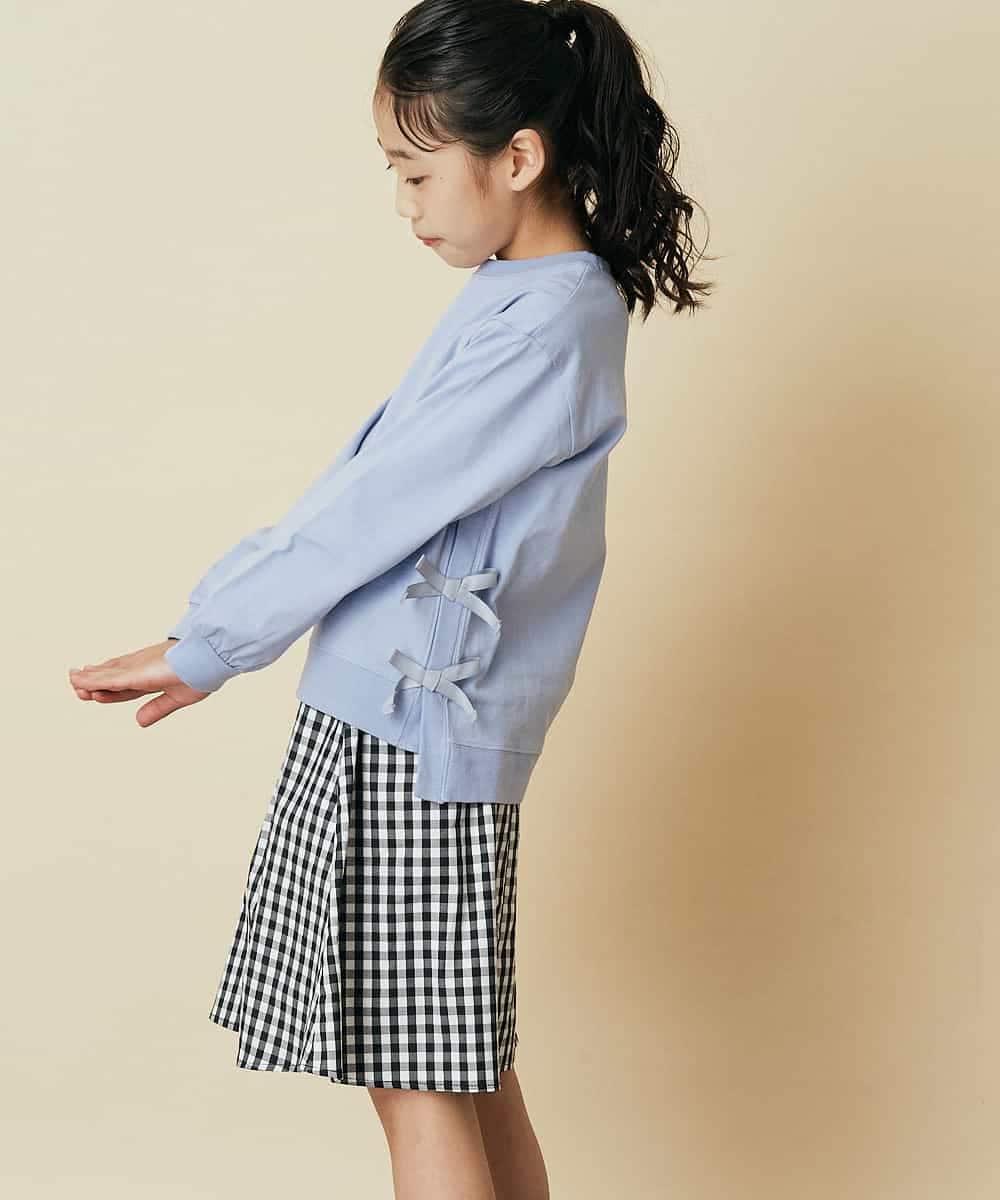 KJHGP01019 a.v.v KIDS(アー・ヴェ・ヴェ) [100-130]タックフレアスカート デニム