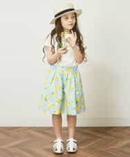 KJHGP01019 a.v.v KIDS(アー・ヴェ・ヴェ) [100-130]タックフレアスカート デニム