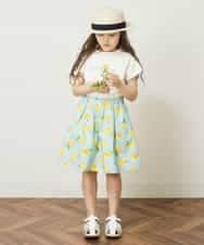 KJHGP01019 a.v.v KIDS(アー・ヴェ・ヴェ) [100-130]タックフレアスカート デニム