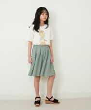KJHGP01019 a.v.v KIDS(アー・ヴェ・ヴェ) [100-130]タックフレアスカート デニム
