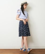 KJHGP01019 a.v.v KIDS(アー・ヴェ・ヴェ) [100-130]タックフレアスカート デニム