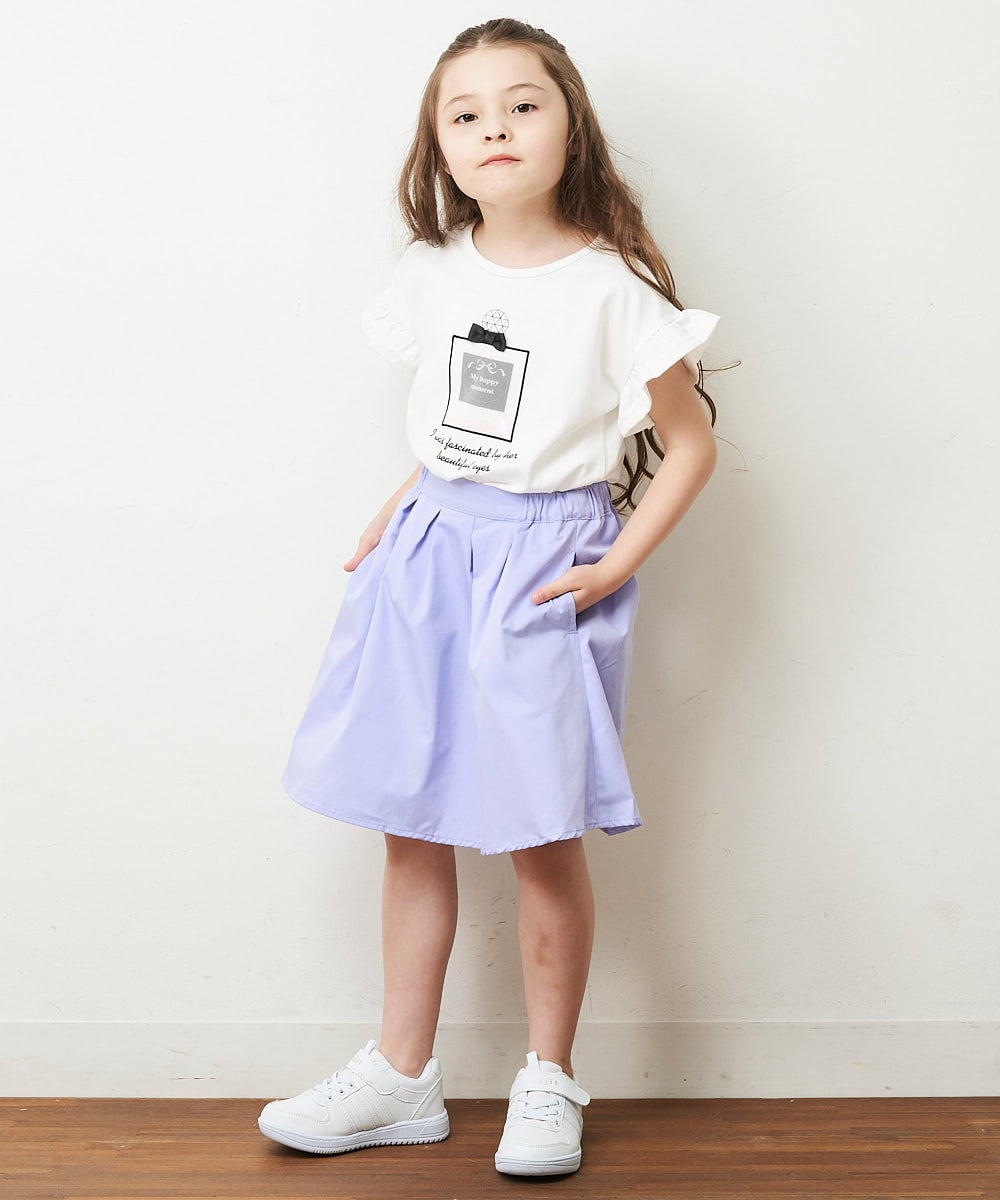 KJHGP01019 a.v.v KIDS(アー・ヴェ・ヴェ) [100-130]タックフレアスカート デニム