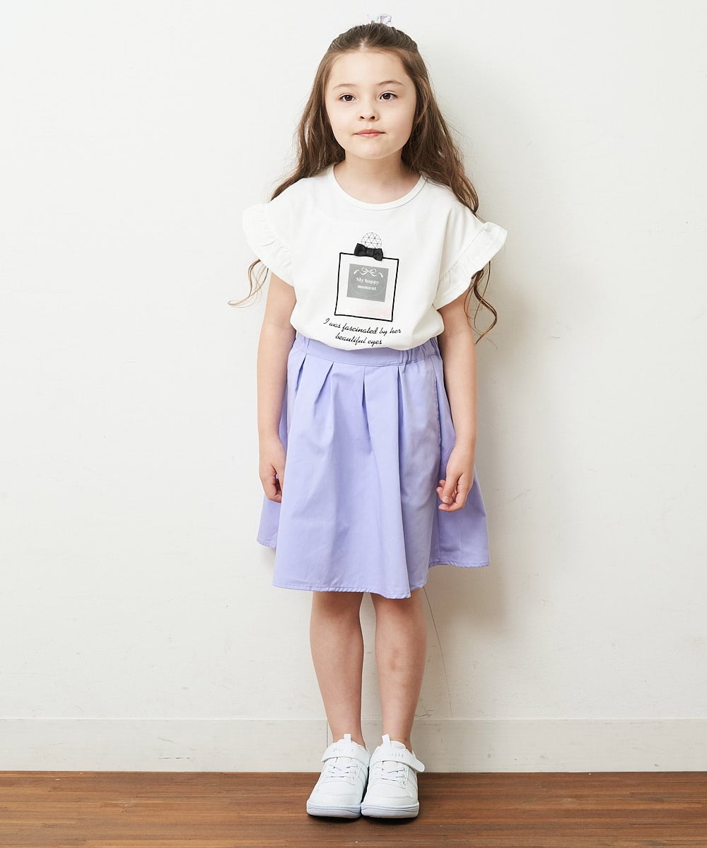 KJHGP01019 a.v.v KIDS(アー・ヴェ・ヴェ) [100-130]タックフレアスカート デニム