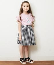 KJHGP01019 a.v.v KIDS(アー・ヴェ・ヴェ) [100-130]タックフレアスカート デニム