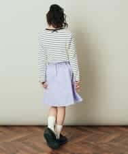 KJHGP01019 a.v.v KIDS(アー・ヴェ・ヴェ) [100-130]タックフレアスカート デニム