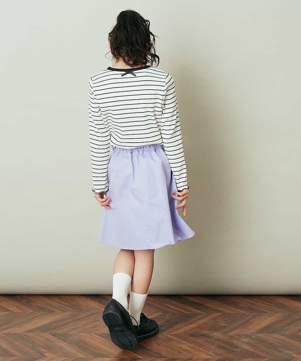 KJHGP01019 a.v.v KIDS(アー・ヴェ・ヴェ) [100-130]タックフレアスカート デニム