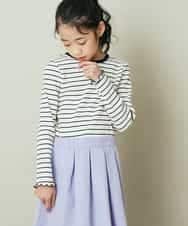 KJHGP01019 a.v.v KIDS(アー・ヴェ・ヴェ) [100-130]タックフレアスカート デニム