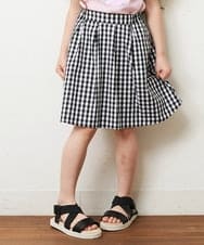 KJHGP01019 a.v.v KIDS(アー・ヴェ・ヴェ) [100-130]タックフレアスカート ギンガム