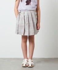 KJHGS02029 a.v.v KIDS(アー・ヴェ・ヴェ) [110-130]チェックプリーツスカート ピンク