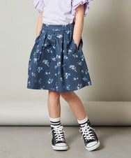 KJHGS03019 a.v.v KIDS(アー・ヴェ・ヴェ) [100-130]タックフレアスカート ネイビー